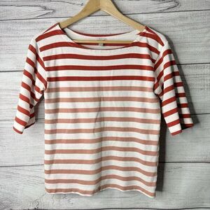 J. Crew Striped top 100% Cotton 3/4 Sleeve‎ Where's Waldo Looking shirt size XS